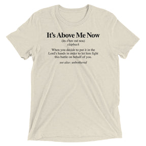 Short sleeve t-shirt "It's Above Me"