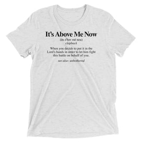 Short sleeve t-shirt "It's Above Me"